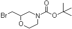 结构式 CAS# 765914-78-1, 2-溴甲基吗啉-4-羧酸叔丁酯