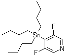 结构式 CAS# 765916-82-3, 3,5-二氟-4-(三丁基锡烷基)吡啶