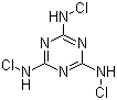 structure of CAS# 7673-09-8, Trichloromelamine;N,N',N''-Trichloro-1,3,5-Triazine-2,4,6-triamine; 2,4,6-Tris(chloroamino)-1,3,5-triazine; 2,4,6-Tris(chloroamino)-s-triazine