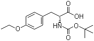 结构式 CAS# 76757-92-1, N-叔丁氧羰基-O-乙基-D-酪氨酸