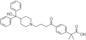 4-((4-(4-Hydroxydiphenylmethyl)-1-piperidinyl)-1-oxobutyl)-a,a-dimethyl-phenylacetic acid molecular structure (CAS 76811-98-8)