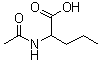 structure of CAS# 7682-15-7, N-Acetyl-DL-norvaline;2-Acetamidopentanoic acid; NSC 203439