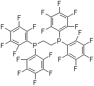 结构式 CAS# 76858-94-1, 1,2-双(二五氟苯基膦基)乙烷