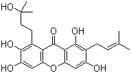 structure of CAS# 76996-27-5, Garcinone C;1,3,6,7-Tetrahydroxy-8-(3-hydroxy-3-methylbutyl)-2-(3-methyl-2-buten-1-yl)-9H-xanthen-9-one