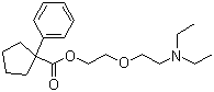 structure of CAS# 77-23-6, Pentoxyverine;Carbetapentane; 2-(2-Diethylaminoethoxy)ethyl 1-phenylcyclopentane-1-carboxylate