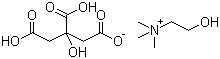 structure of CAS# 77-91-8, Choline dihydrogencitrate salt;(2-Hydroxyethyl)trimethylammonium dihydrogen citrate