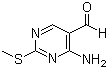 结构式 CAS# 770-31-0, 4-氨基-2-甲硫基嘧啶-5-甲醛