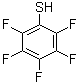 structure of CAS# 771-62-0, Pentafluorobenzenethiol;(Pentafluorophenyl)thiol; 2,3,4,5,6-Pentafluorobenzenethiol; 2,3,4,5,6-Pentafluorothiophenol; Mercapto(pentafluoro)benzene; NSC 88286; PFBT