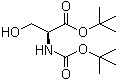 结构式 CAS# 7738-22-9, N-叔丁氧羰基丝氨酸叔丁酯
