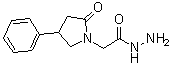 结构式 CAS# 77472-71-0, 2-氧代-4-苯基-1-吡咯烷乙酸酰肼