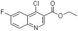 结构式 CAS# 77779-49-8, 4-氯-6-氟喹啉-3-甲酸乙酯