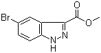 结构式 CAS# 78155-74-5, 5-溴-1H-吲唑-3-羧酸甲酯