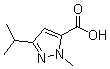 结构式 CAS# 78208-73-8, 3-异丙基-1-甲基-1H-吡唑-5-羧酸