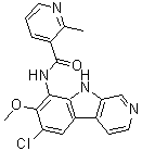 N-(6-氯-7-甲氧基-9H-吡啶并[3,4-b]吲哚-8-基)-2-甲基-3-吡啶甲酰胺分子结构 (CAS 783348-36-7)