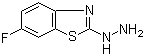 structure of CAS# 78364-55-3, 6-Fluoro-2-hydrazino-1,3-benzothiazole;1-(6-Fluorobenzo[d]thiazol-2-yl)hydrazine; (6-Fluoro-benzothiazol-2-yl)hydrazine