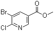 structure of CAS# 78686-77-8, Methyl 5-bromo-6-chloropyridine-3-carboxylate