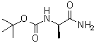 结构式 CAS# 78981-25-6, N-(叔丁氧羰基)-D-丙氨酰胺