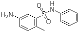 结构式 CAS# 79-72-1, 5-氨基-2-甲基-N-苯基苯磺酰胺; 对氨基甲苯邻磺酰苯胺