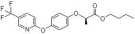 结构式 CAS# 79241-46-6, 精吡氟禾草灵; 2-{4-[(5-三氟甲基吡啶-2-基)氧基]苯氧基}丙酸丁酯