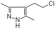 structure of CAS# 79379-05-8, 4-(2-Chloroethyl)-3,5-dimethyl-1H-pyrazole