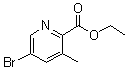 结构式 CAS# 794592-13-5, 5-溴-3-甲基吡啶-2-羧酸乙酯