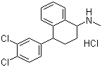 structure of CAS# 79617-99-5, Sertraline hydrochloride;4-(3,4-Dichlorophenyl)-1,2,3,4-tetrahydro-N-methyl-1-naphthalenimine hydrochloride