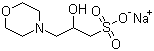结构式 CAS# 79803-73-9, 3-(N-吗啉)-2-羟基丙磺酸钠盐