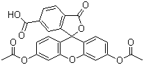 structure of CAS# 79955-27-4, 5-Carboxyfluorescein diacetate