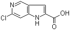 structure of CAS# 800401-54-1, 6-Chloro-1H-pyrrolo[3,2-c]pyridine-2-carboxylic acid