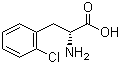 结构式 CAS# 80126-50-7, D-2-氯苯丙氨酸; 2-氯-D-苯丙氨酸