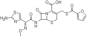 structure of CAS# 80370-57-6, Ceftiofur;(6R-(6alpha,7beta(Z))-7-(((2-Amino-4-thiazolyl)(methoxyimino)acetyl)amino)-3-(((2-furanylcarbonyl)thio)methyl)-8-oxo-5-thia-1-azabicyclo[4.2.0]oct-2-ene-2-carboxylic acid