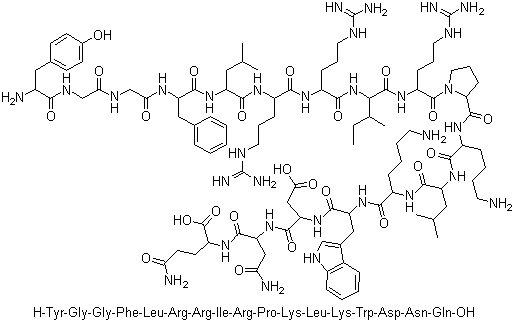 结构式 CAS# 80448-90-4, 强啡肽 A (猪)