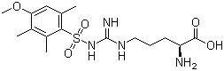结构式 CAS# 80745-10-4, N'-(4-甲氧基-2,3,6-三甲基苯磺酰基)-L-精氨酸