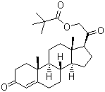 structure of CAS# 808-48-0, Desoxycorticosterone pivalate ;21-Hydroxy-4-pregnene-3,20-dione pivalate; Desoxycorticosterone trimethylacetate