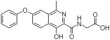 结构式 CAS# 808118-40-3, N-[(4-羟基-1-甲基-7-苯氧基-3-异喹啉基)羰基]甘氨酸