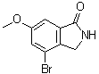 结构式 CAS# 808127-75-5, 4-溴-2,3-二氢-6-甲氧基-1H-异吲哚-1-酮