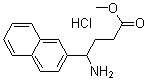 结构式 CAS# 811842-04-3, gamma-氨基-2-萘丁酸甲酯盐酸盐