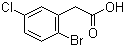 structure of CAS# 81682-38-4, 2-Bromo-5-chlorophenylacetic acid