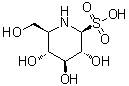结构式 CAS# 81703-56-2, (2S,3R,4S,5R,6R)-3,4,5-三羟基-6-(羟基甲基)-2-哌啶磺酸