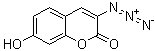 structure of CAS# 817638-68-9, 3-Azido-7-hydroxycoumarin;3-Azido-7-hydroxy-2H-1-benzopyran-2-one