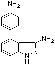 structure of CAS# 819058-89-4, 4-(4-Aminophenyl)-1H-indazol-3-amine