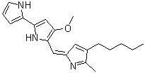 structure of CAS# 82-89-3, Prodigiosine;2-Methyl-3-amyl-6-methoxyprodigiosene; Prodigiosin