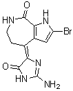 structure of CAS# 82005-12-7, (Z)-4-(2-Amino-1,5-dihydro-5-oxo-4H-imidazol-4-ylidene)-2-bromo-4,5,6,7-tetrahydro-pyrrolo[2,3-c]azepin-8(1H)-one;(Z)-Hymenialdisine; 10Z-Hymenialdisine; Hymenialdesine; Hymenialdisine; Z-Hymenialdisine