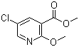 structure of CAS# 82060-51-3, Methyl 5-chloro-2-methoxynicotinate;Methyl 5-chloro-2-methoxy-3-pyridinecarboxylate
