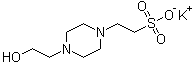 结构式 CAS# 82207-62-3, 4-(2-羟基乙基)-1-哌嗪乙烷磺酸单钾盐