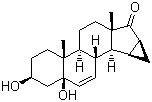 结构式 CAS# 82543-15-5, (3b,5b,15a,16a)-15,16-二氢-3,5-二羟基-3'H-环丙并[15,16]雄甾-6,15-二烯-17-酮
