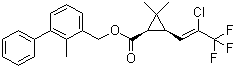 structure of CAS# 82657-04-3, Bifenthrin;3-[(1Z)-2-Chloro-3,3,3-trifluoro-1-propenyl]-2,2-dimethylcyclopropanecarboxylic acid (2-methylbiphenyl-3-yl)methyl ester