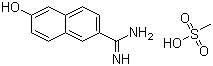 结构式 CAS# 82957-06-0, 6-甲脒-2-萘酚甲基磺酸盐