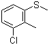 structure of CAS# 82961-52-2, 2-Methyl-3-chlorothioanisole;2-Chloro-6-(methylthio)toluene; 3-Chloro-2-methylphenyl methyl sulfide
