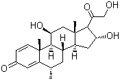 甲基强的松龙分子结构 (CAS 83-43-2)